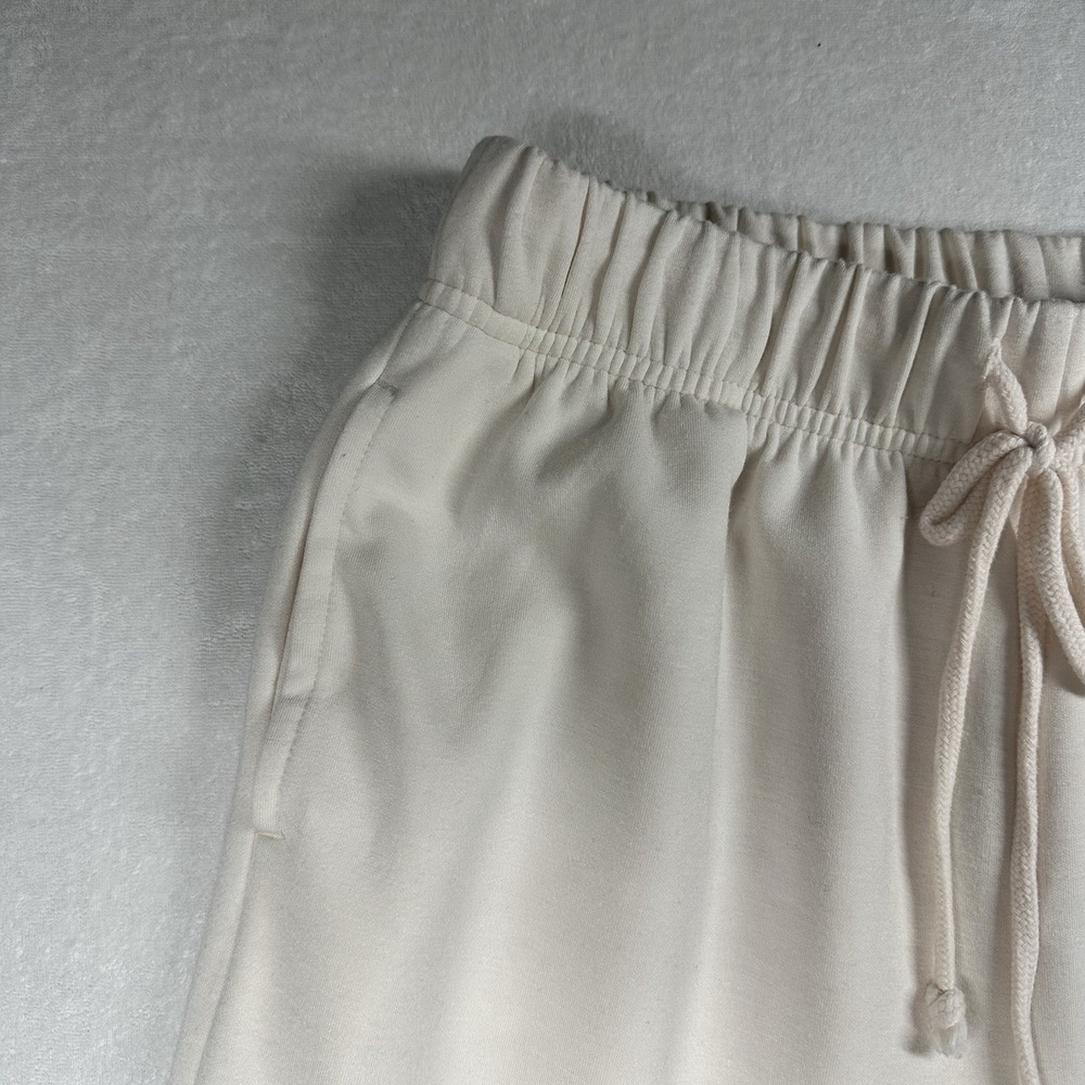 PAC 1980 Women Ivory Joggers Size S Drawstring Sweatpants Casual Lounge - Picture 4 of 14